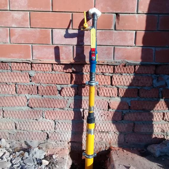 Ввод газа от газгольдера в дом